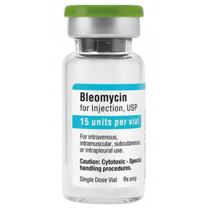 BLEOMYCIN 15 UNITS ( BLEOMYCIN ) FOR INTRAVENOUS, INTRAMASCULAR, SUBCUTANEOUS & INTRAPLEURAL USE VIAL